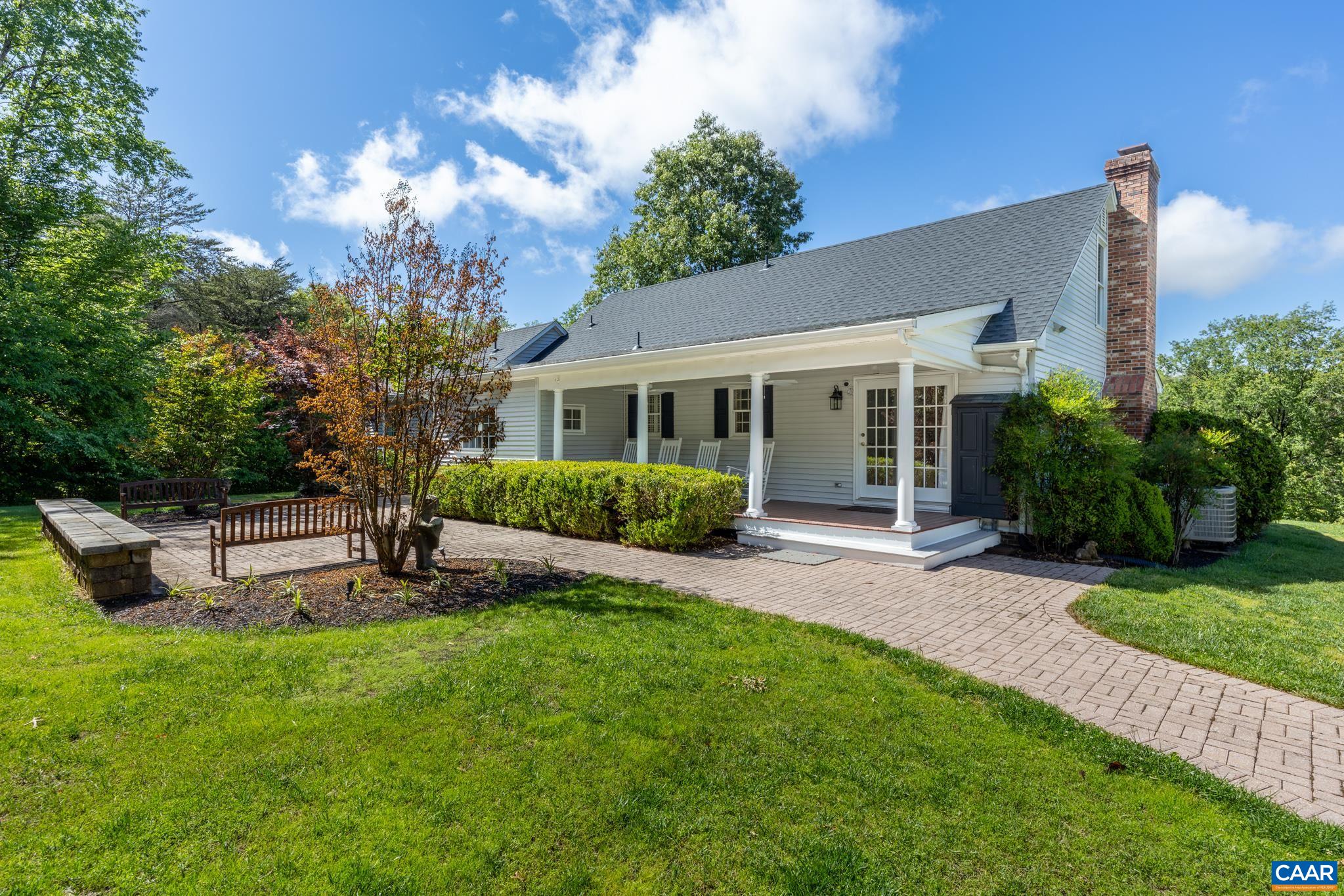 480 Dawsonville Road Barboursville, VA 22923 - Photo 50 of 55 a view of a house with backyard sitting area and garden