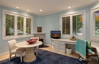 a view of a city and lake view