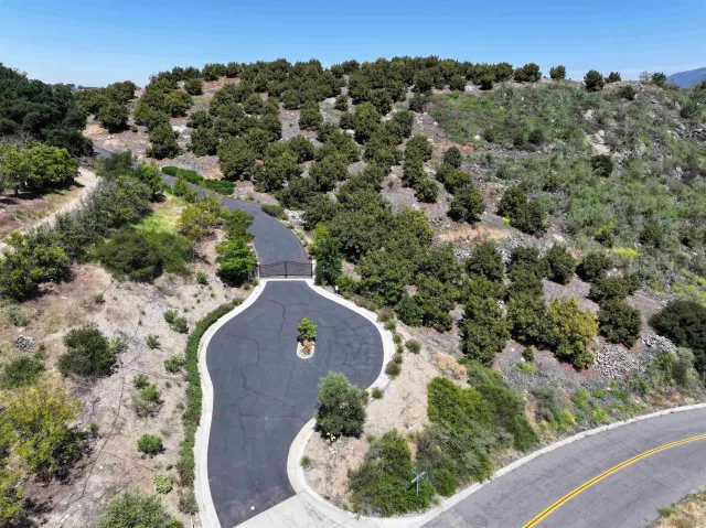 an aerial view of a house with a yard and lake view
