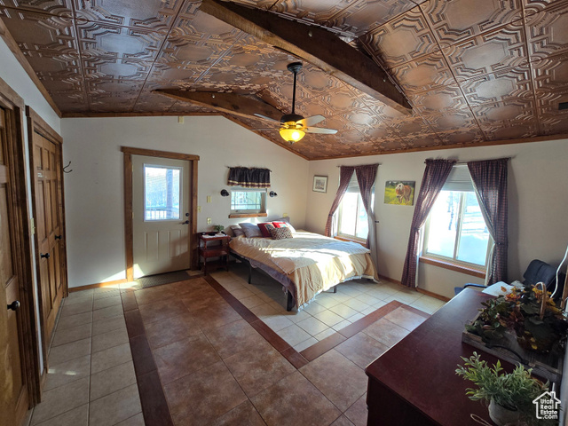 2029 West Tollgate Road Coalville, UT 84017 - Photo 35 of 43 Tiled bedroom with multiple windows and a ceiling fan