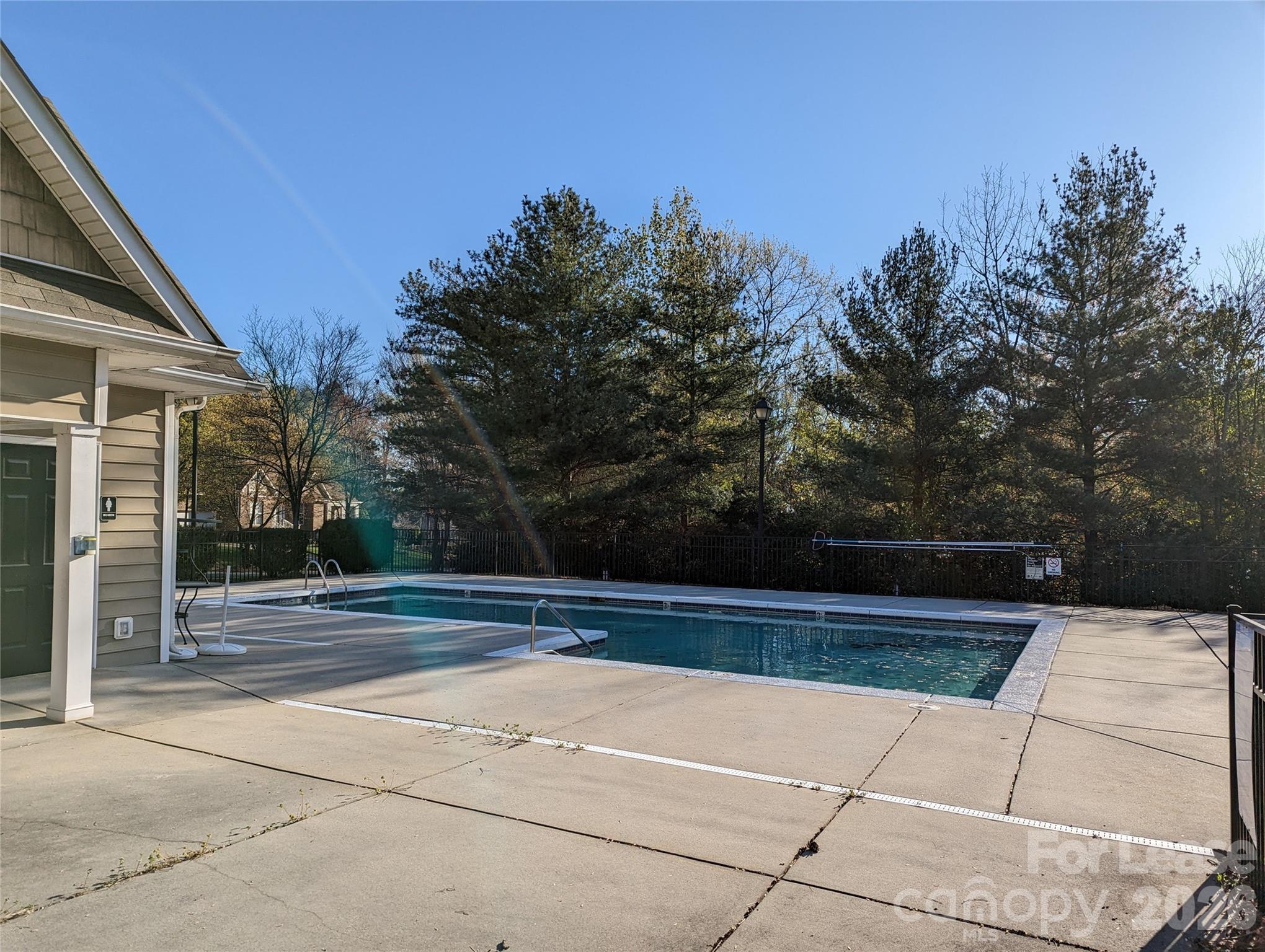 20207 Colony Point Lane Cornelius, NC 28031 - Photo 26 of 26 a view of swimming pool with seating space and trees in the background