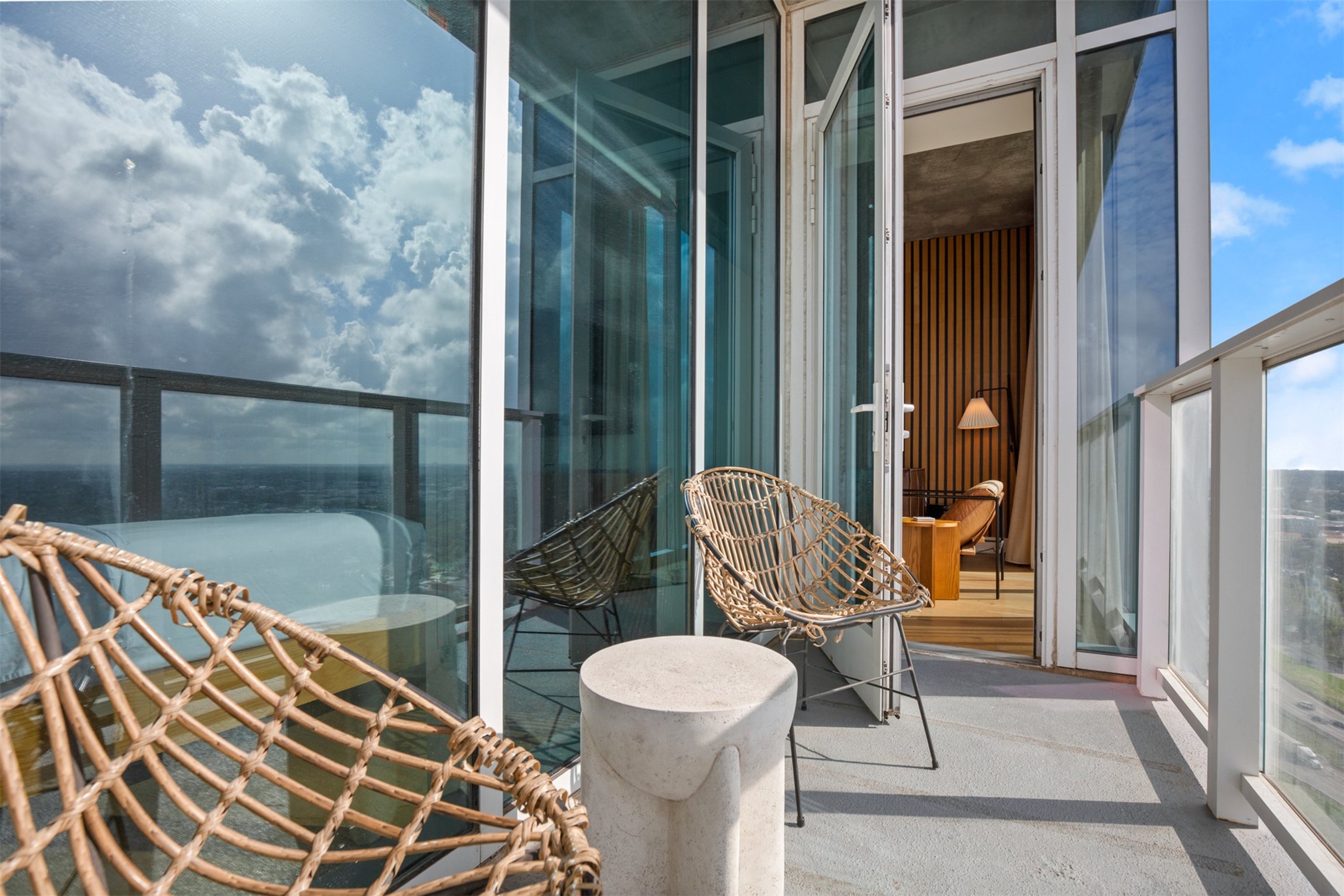 48 East Avenue, Unit 2807 Austin, TX 78701 - Photo 16 of 23 Step out through sliding doors directly into the private balcony, where you can enjoy morning coffee or evening sunsets with a breathtaking view