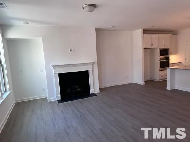 a view of a livingroom with a fireplace