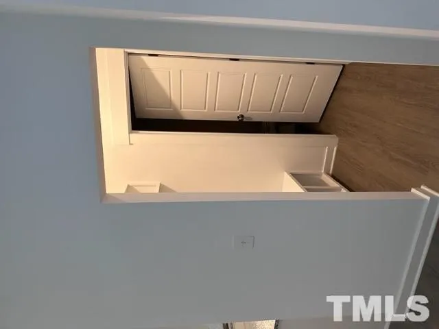 a close view of kitchen cabinets