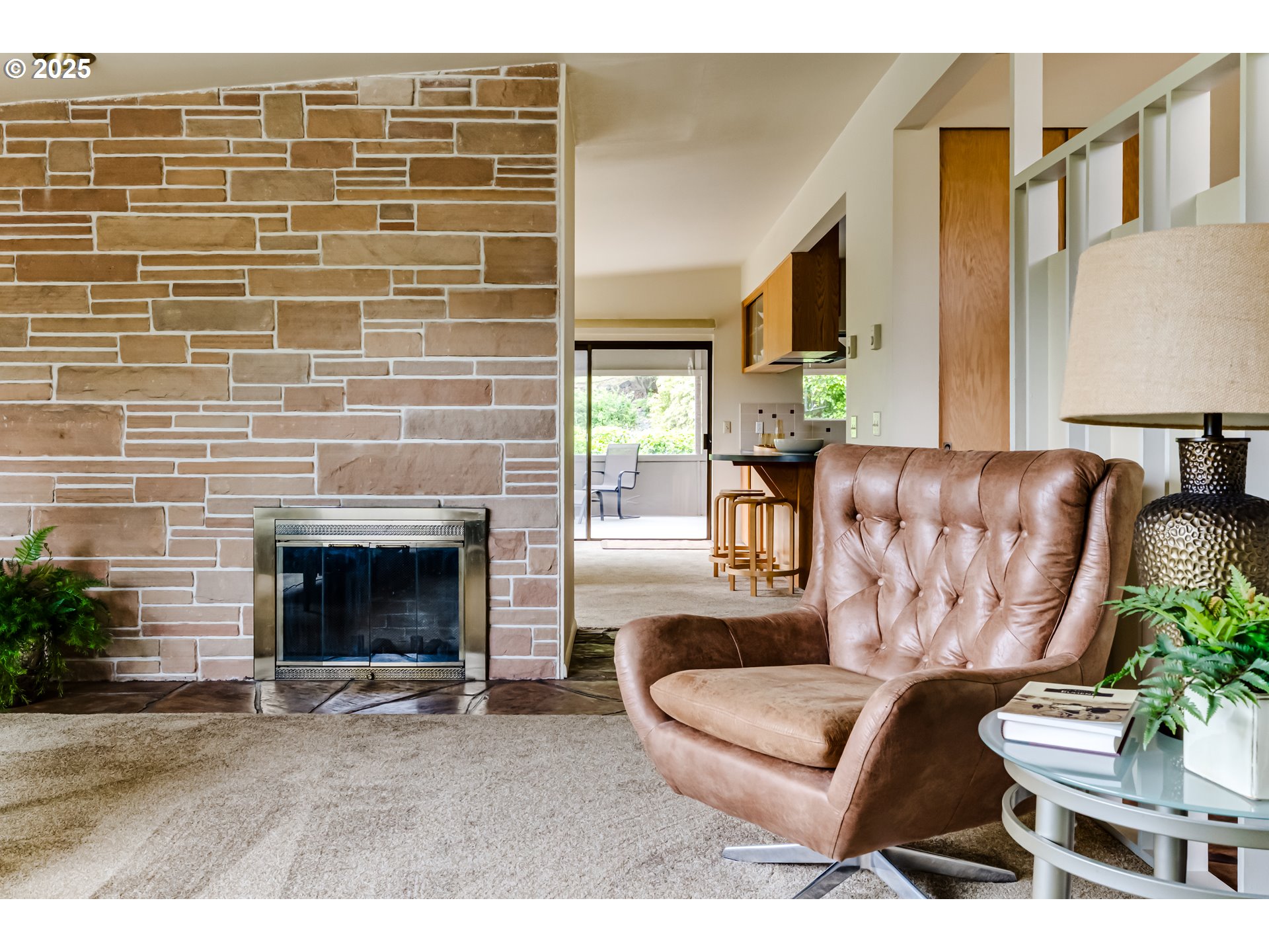 495 West 27th Avenue Eugene, OR 97405 - Photo 8 of 48 a living room with furniture and a fireplace