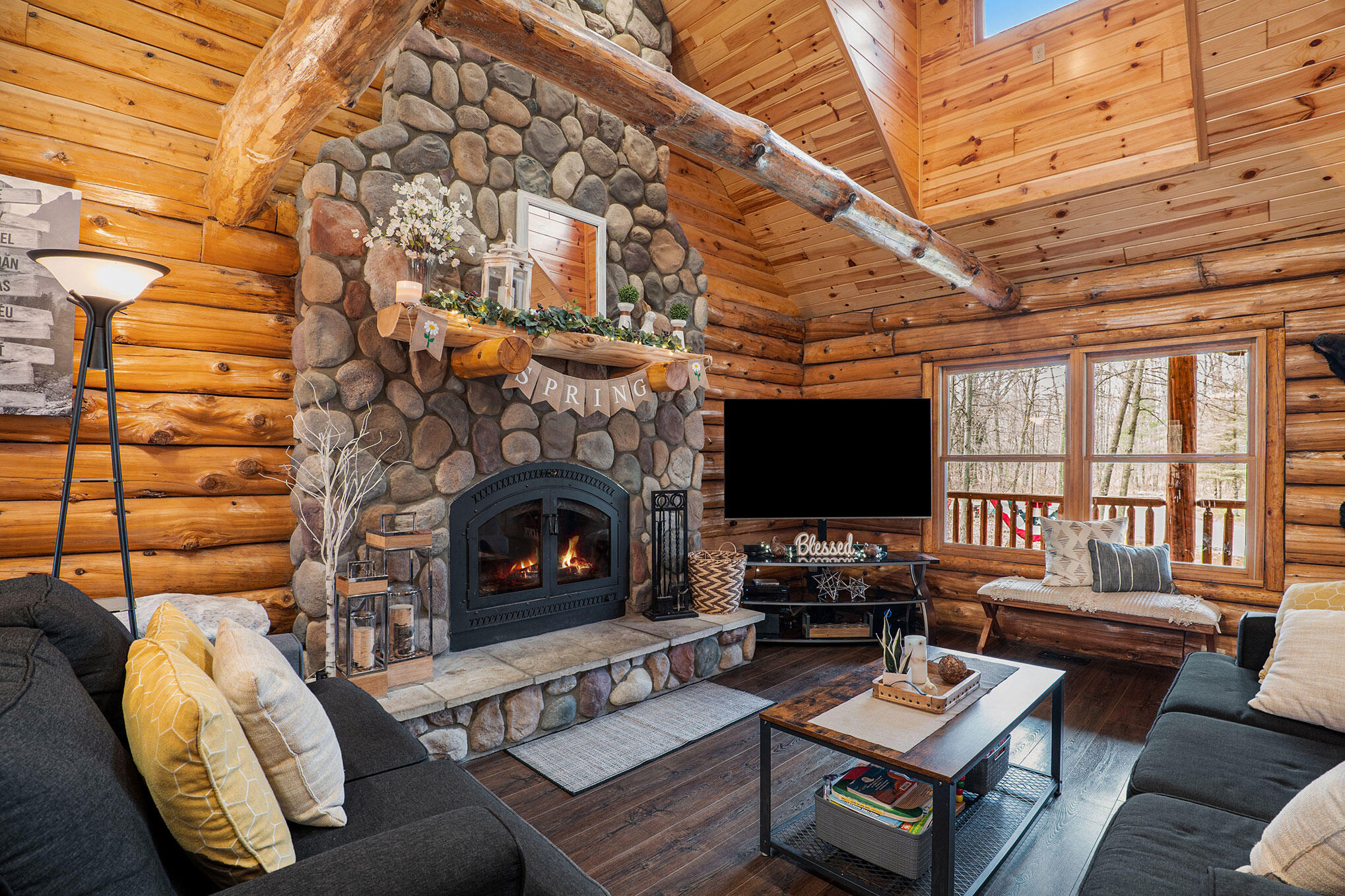 22375 2 Mile Road Morley, MI 49336 - Photo 7 of 28 22375 2 Mile Rd Log Home Clint MAki 616-