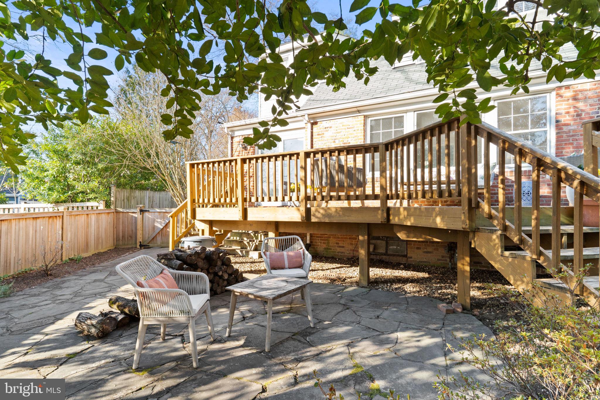 406 West Braddock Road Alexandria, VA 22302 - Photo 33 of 56 Deck with stairs leading to a patio