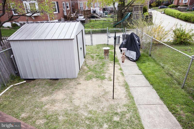 8149 Pleasant Plains Road Towson, MD 21286 - Photo 21 of 29 Fenced Rear Yard with NEW Shed