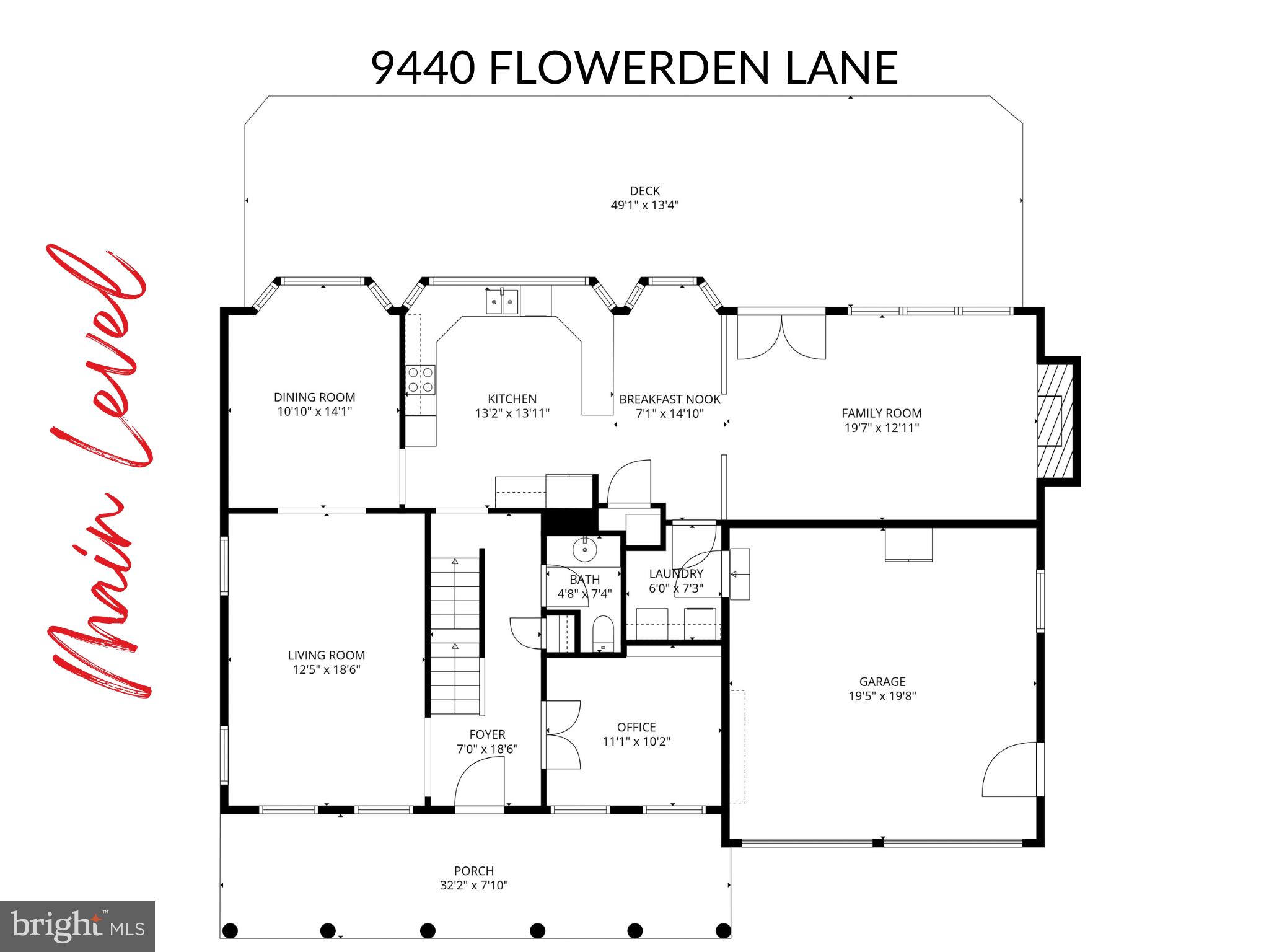 9440 Flowerden Lane Manassas, VA 20110 - Photo 64 of 66 Main Level Floorplan