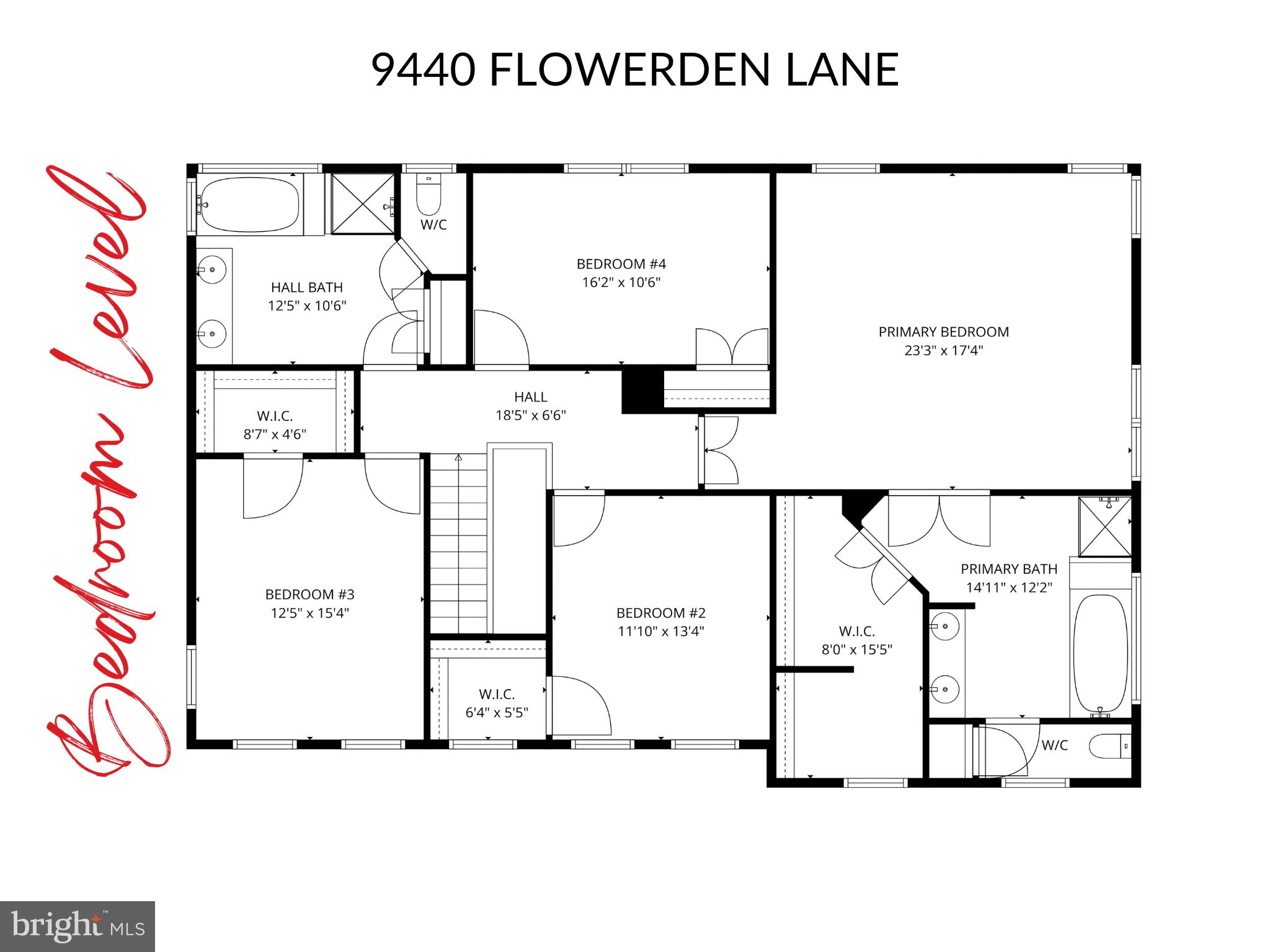 9440 Flowerden Lane Manassas, VA 20110 - Photo 65 of 66 Bedroom Level Floorplan
