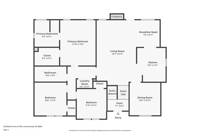 $2,400 | 705 Oxford Crest Court Northwest, Lawrenceville, GA 30043