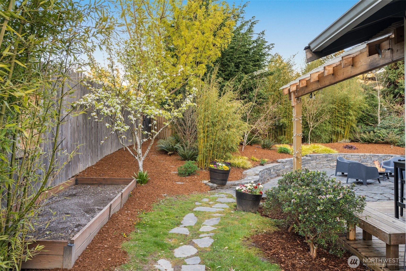 6528 23rd Avenue Southwest Seattle, WA 98106 - Photo 33 of 39 a view of a yard with an outdoor space