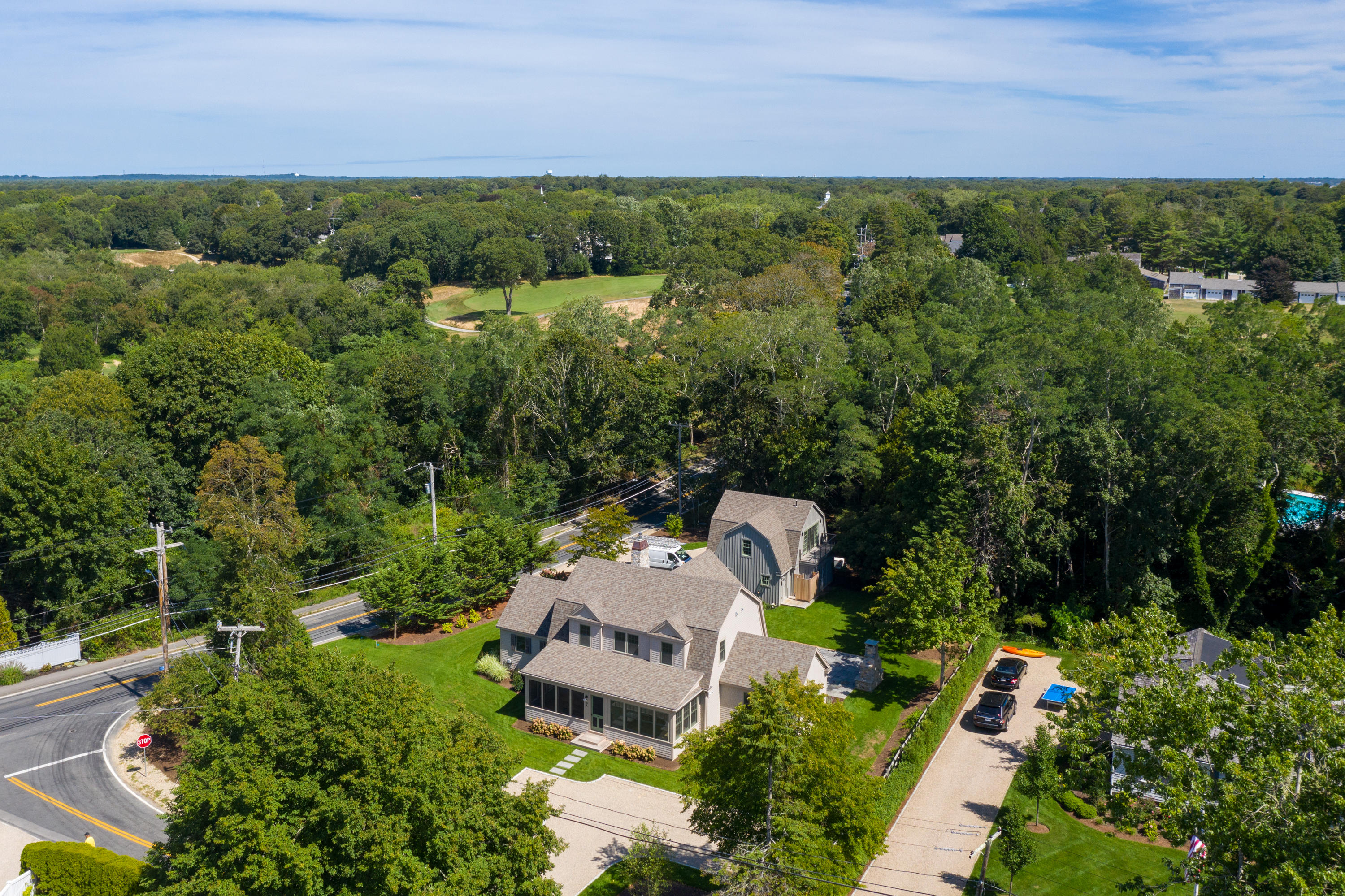 10 Eel River Road Osterville, MA 02655 - Photo 32 of 36 an aerial view of a house with a yard