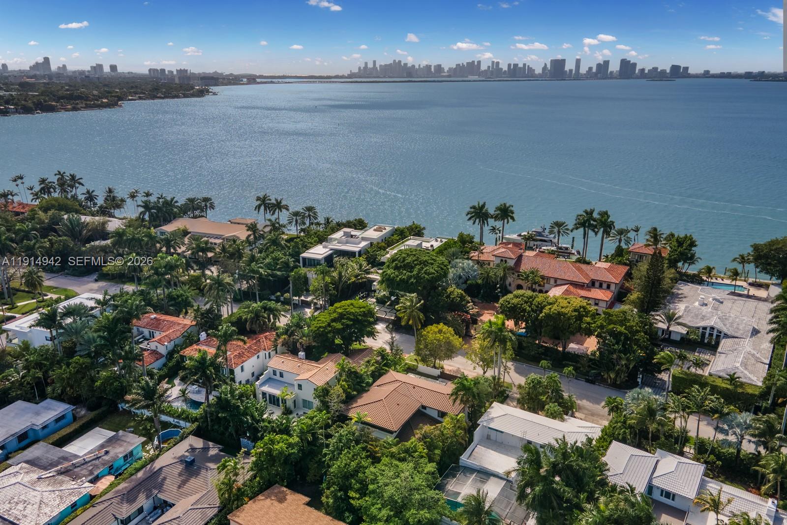 5735 North Bay Road Miami Beach, FL 33140 - Photo 49 of 59 a view of a lake and outdoor space