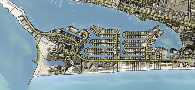 a view of a lake with a nearby beach