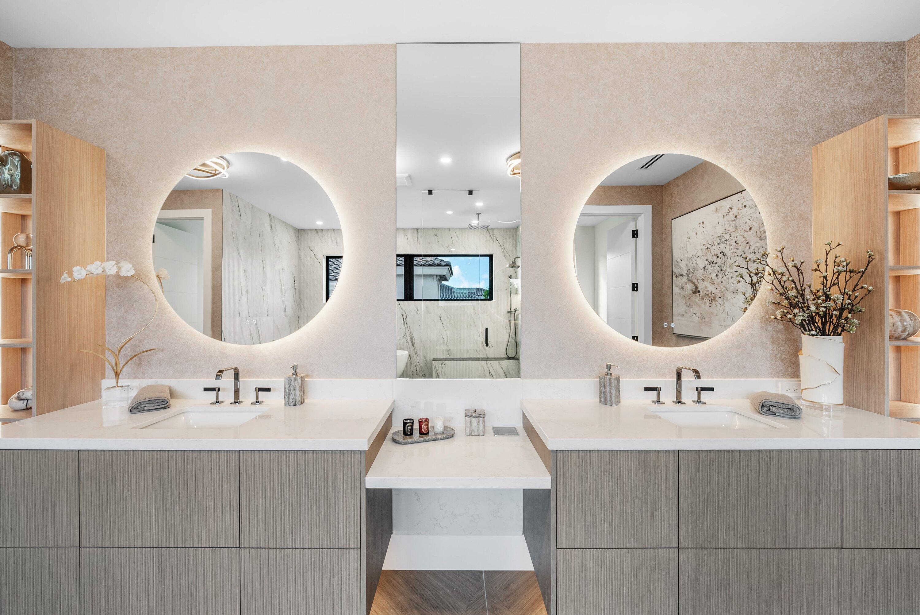 728 Enfield Street Boca Raton, FL 33487 - Photo 32 of 50 a bathroom with a sink and a mirror