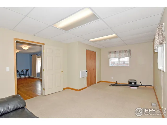 a view of a livingroom with a window