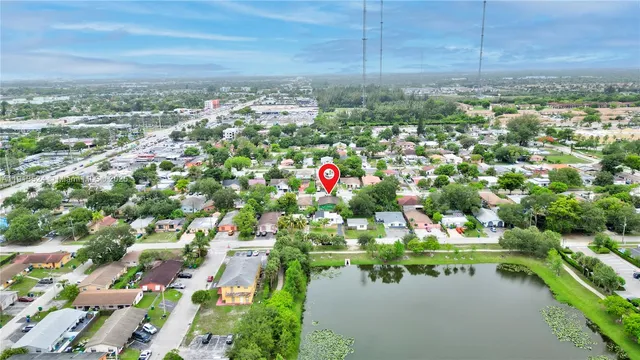 a view of yard and swimming pool