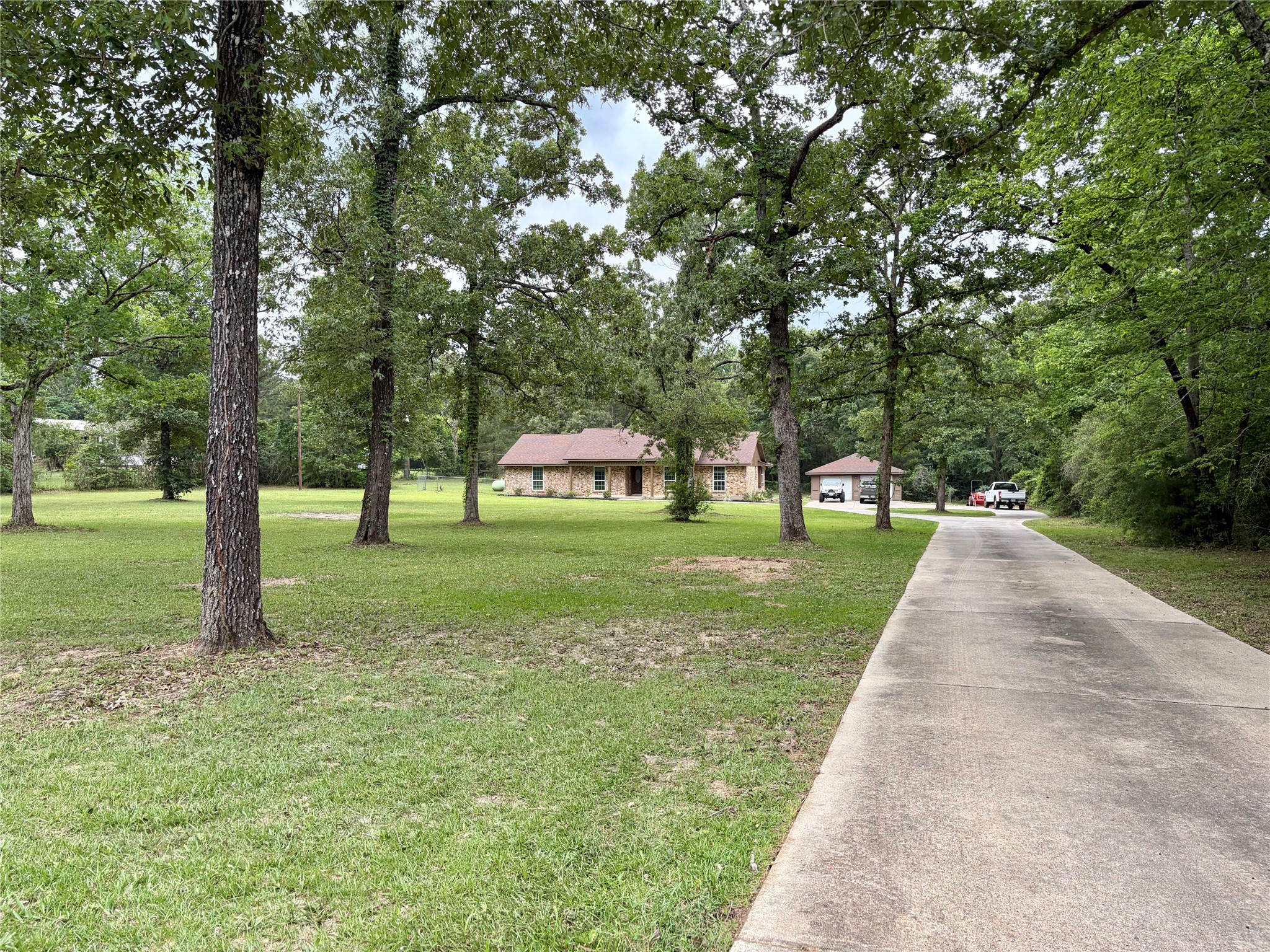 3 Acres, with about 1/3 wooded in the back