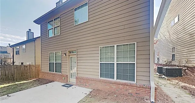 a backyard of a house