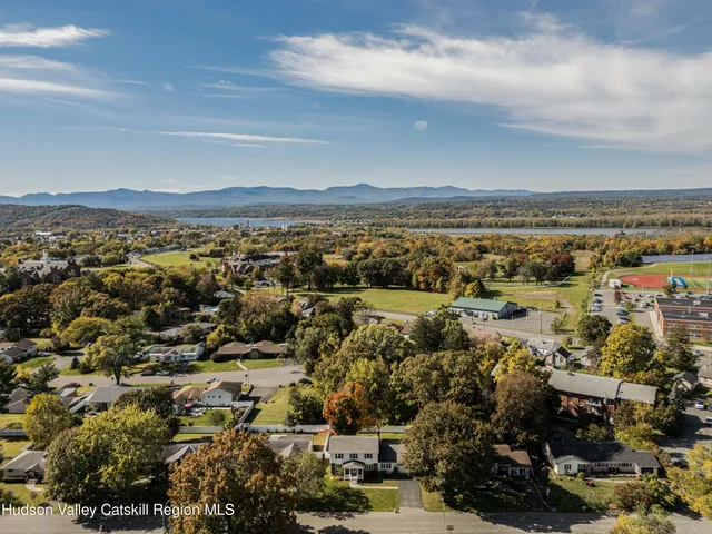 an aerial view of multiple house