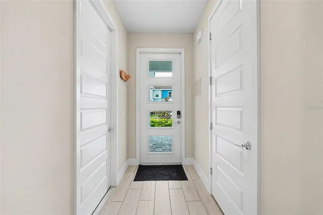 a view of an entryway door