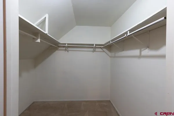 a close view of closet
