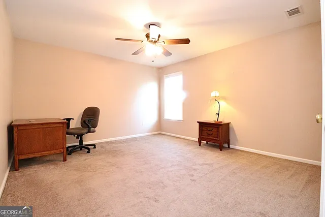 a view of workspace with a window