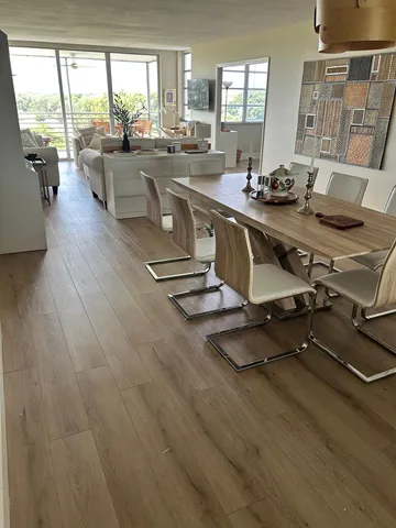 a room with gym equipment and a large window