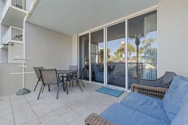 a view of balcony with deck