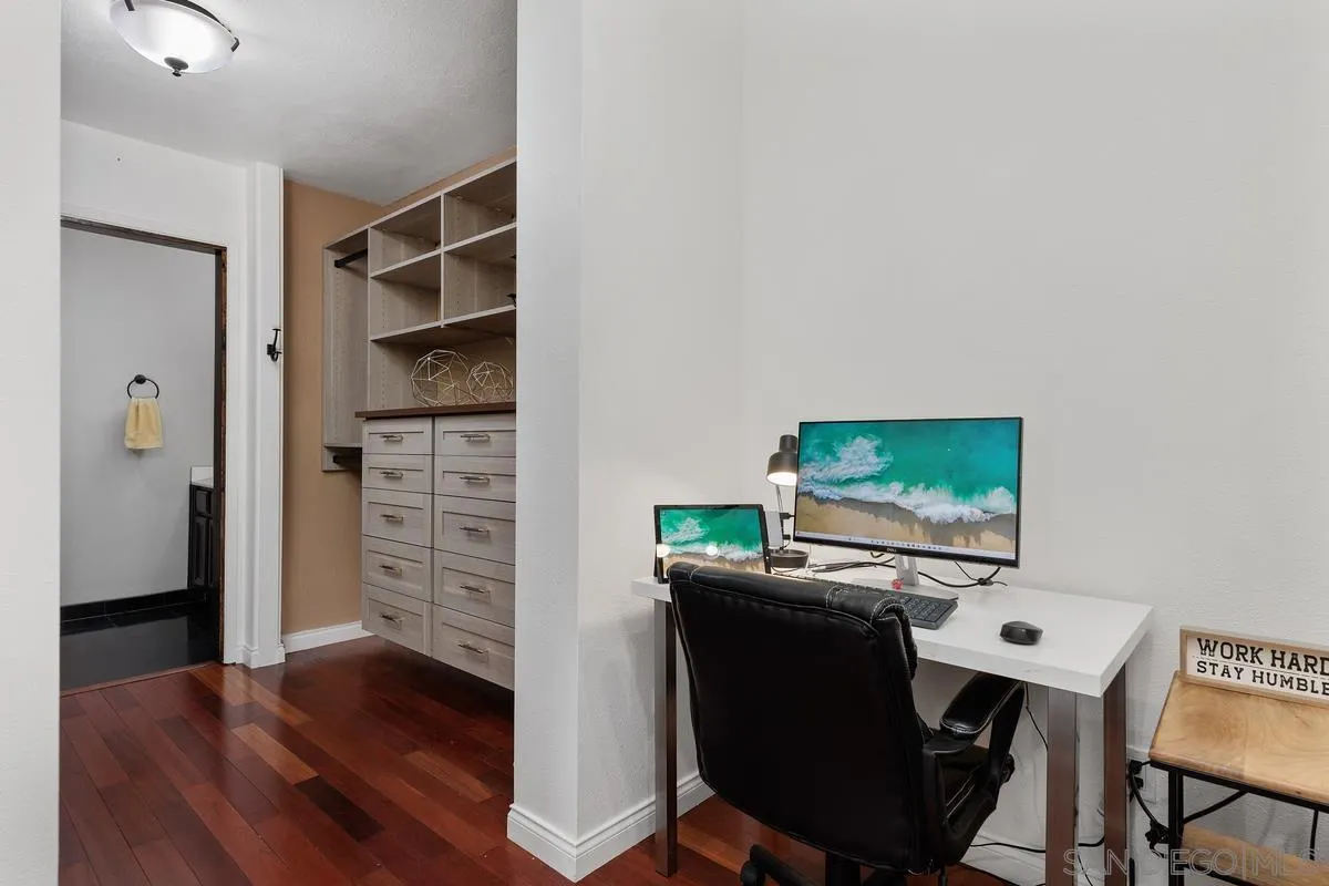 1784 Pala Lake Drive Fallbrook, CA 92028 - Photo 11 of 31 a view of a workspace with furniture and wooden floor
