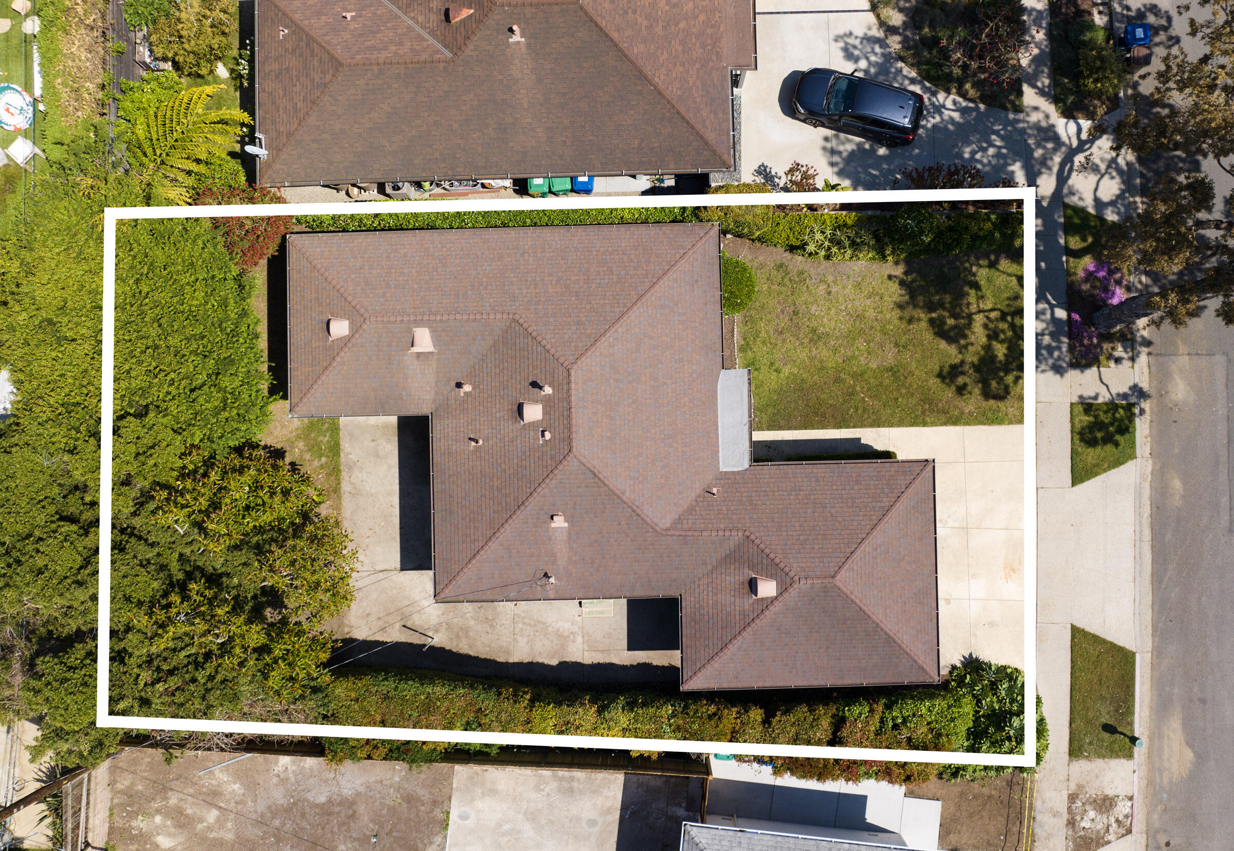 238 San Rafael Avenue Santa Barbara, CA 93109 - Photo 4 of 13 an aerial view of a house with garden space sitting space and swimming pool