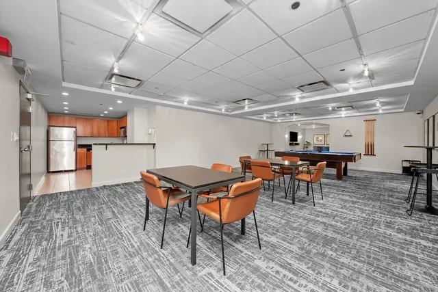 a room with furniture and a table