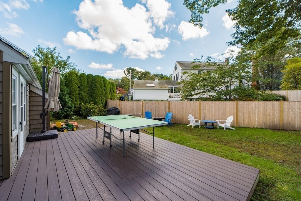 14 Gordon Road Milton, MA 02186 - Photo 35 of 38 a view of a backyard with sitting area
