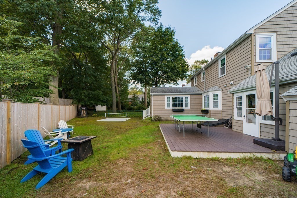14 Gordon Road Milton, MA 02186 - Photo 37 of 38 a view of a house with backyard sitting area and garden