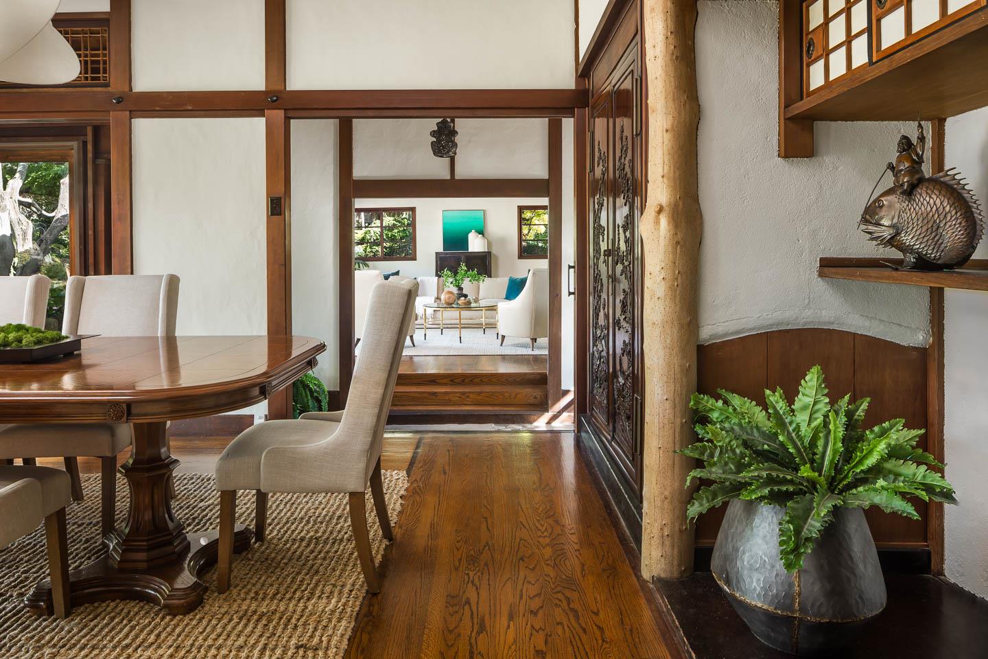 70 De Sabla Road San Mateo, CA 94402 - Photo 5 of 17 a dining room with furniture and wooden floor