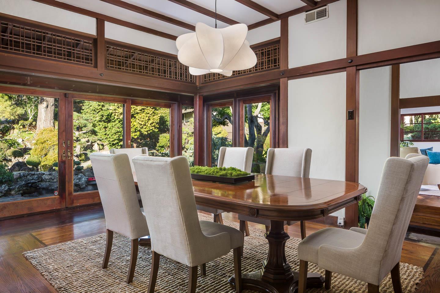 70 De Sabla Road San Mateo, CA 94402 - Photo 9 of 17 a view of a dining room with furniture window and wooden floor