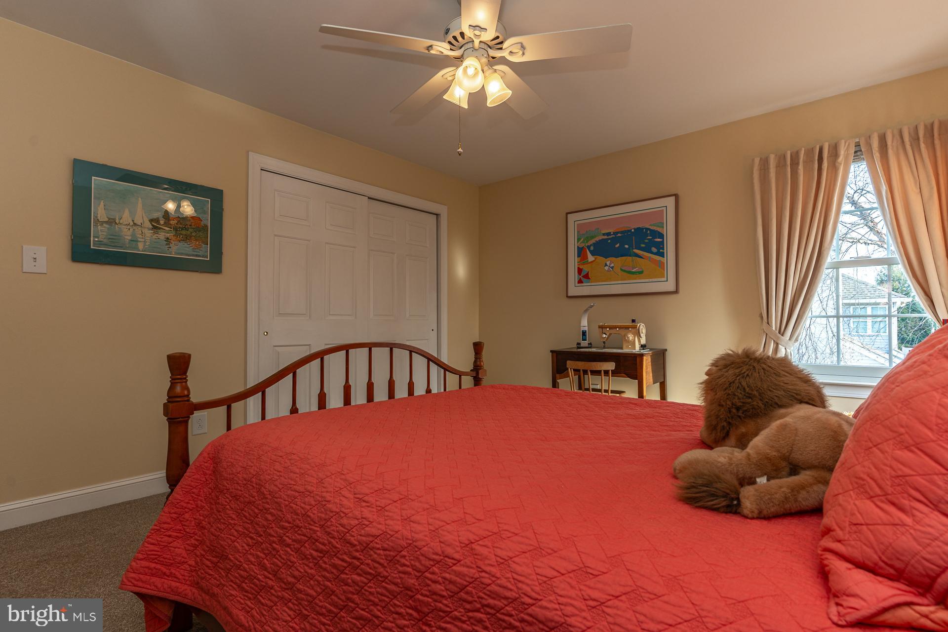 820 Waverly Road Kennett Square, PA 19348 - Photo 28 of 46 a bedroom with a bed window and wall painting
