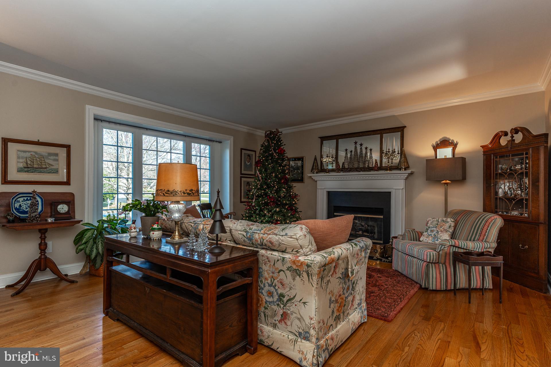 820 Waverly Road Kennett Square, PA 19348 - Photo 7 of 46 a living room with furniture a fireplace and a flat screen tv