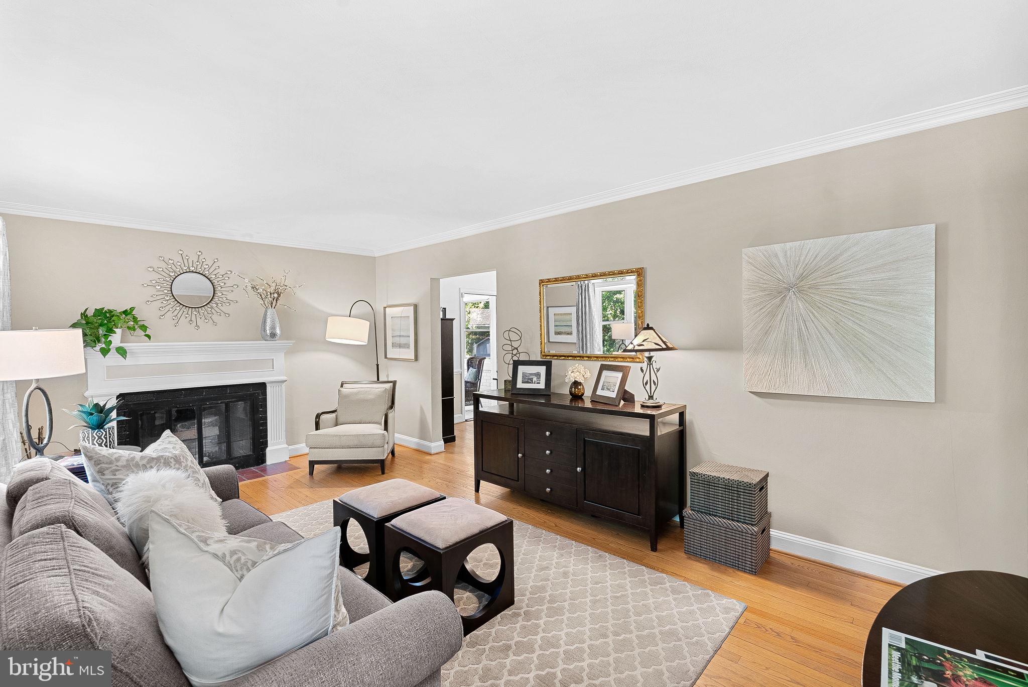 8909 2nd Avenue Silver Spring, MD 20910 - Photo 4 of 48 Elegant living room with woodburning fireplace