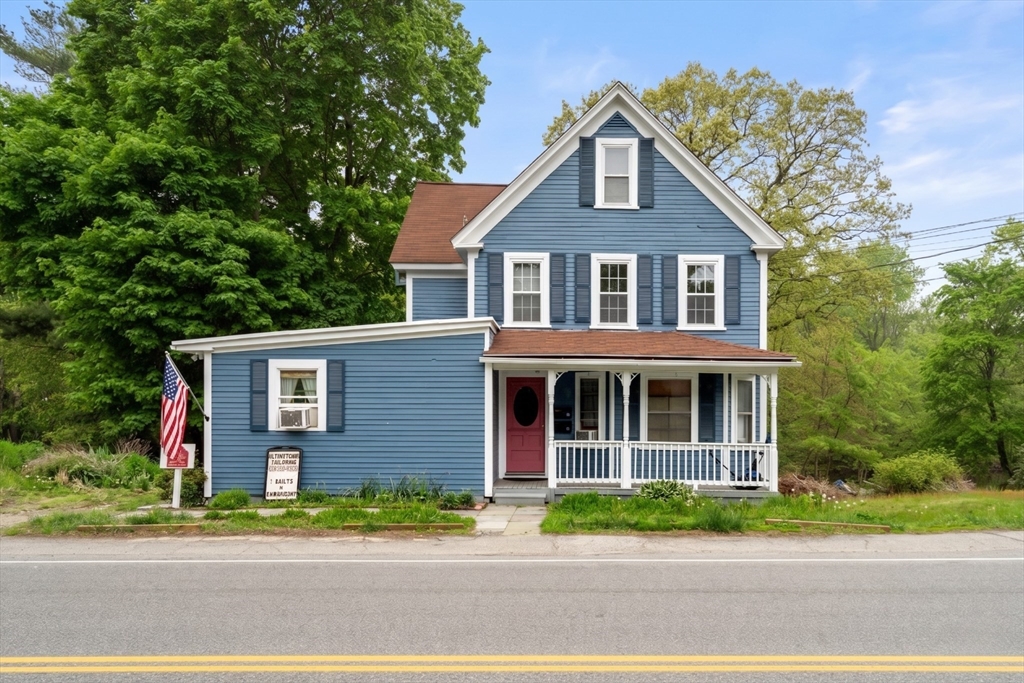 a front view of a house