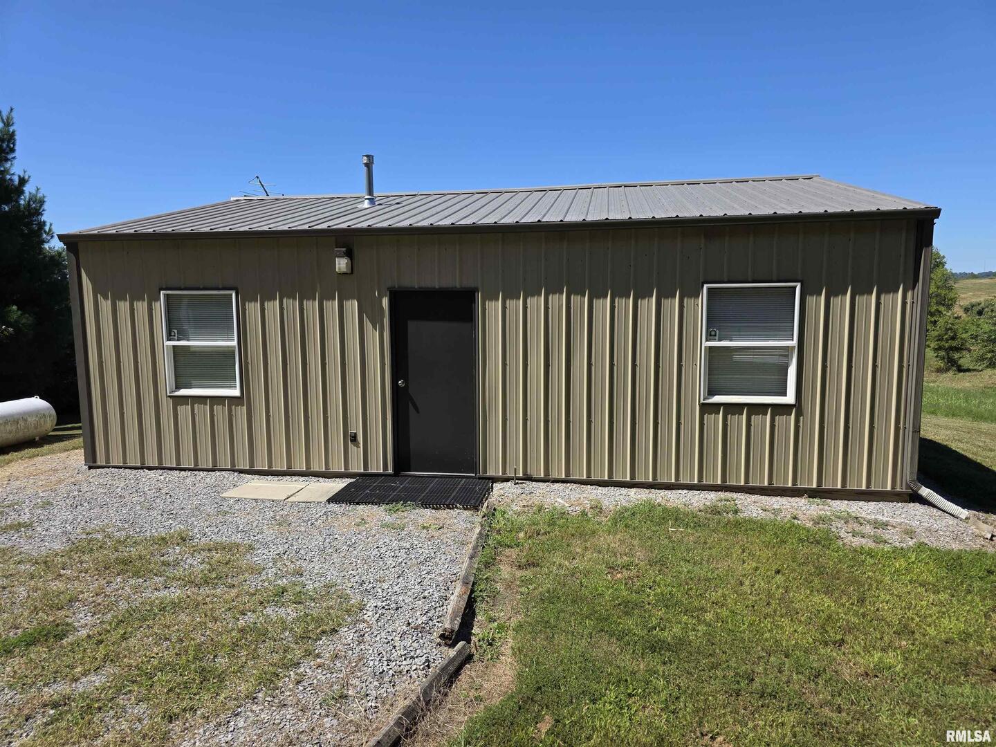 a front view of a house