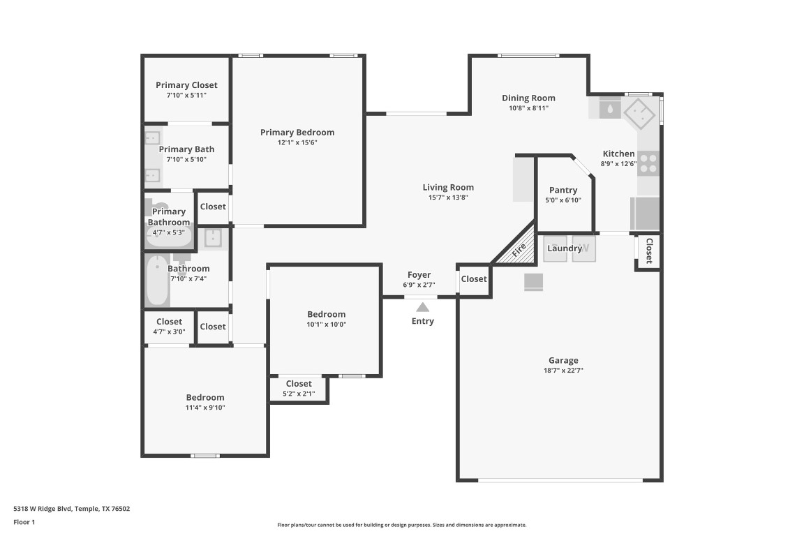 5318 West Ridge Boulevard Temple, TX 76502 - Photo 27 of 27 View of property floor plan