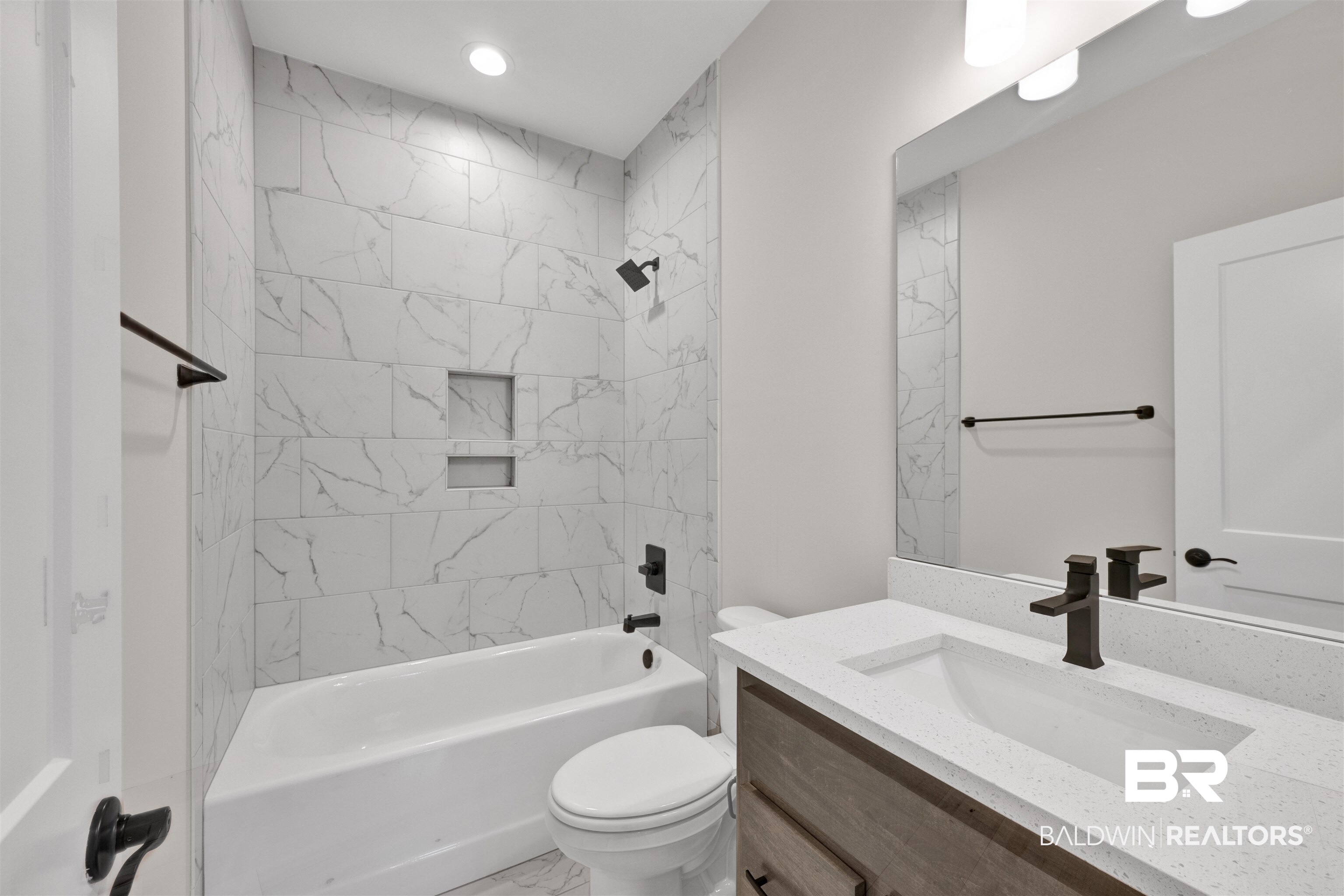 27382 Patch Pl Loop Daphne, AL 36526 - Photo 27 of 31 Full bath featuring vanity, shower combination, and recessed lighting