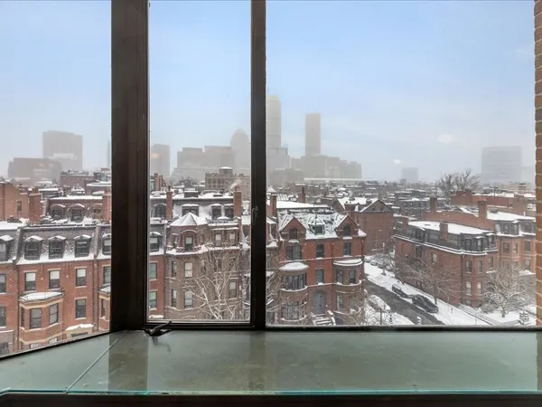 a view of a city from a terrace