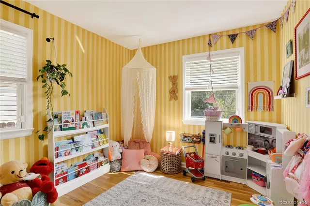 a view of gym equipment and children room
