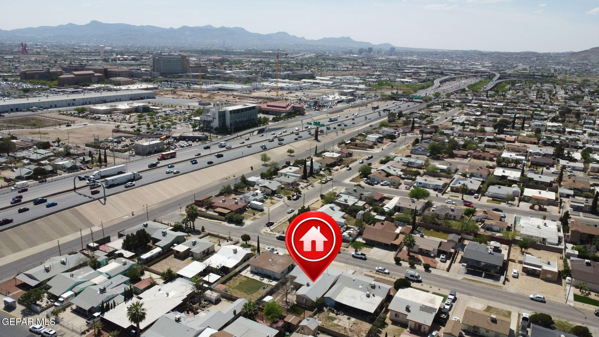 520 Cardon Street El Paso, TX 79903 - Photo 37 of 42 an aerial view of residential houses with outdoor space
