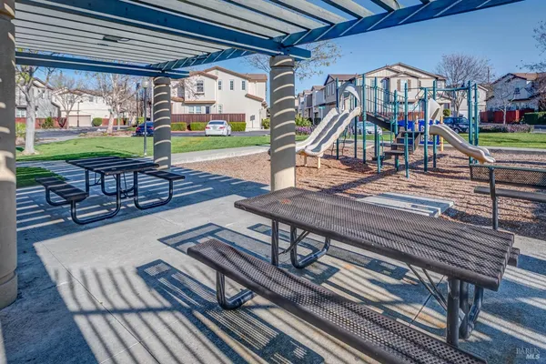 a view of outdoor space with seating