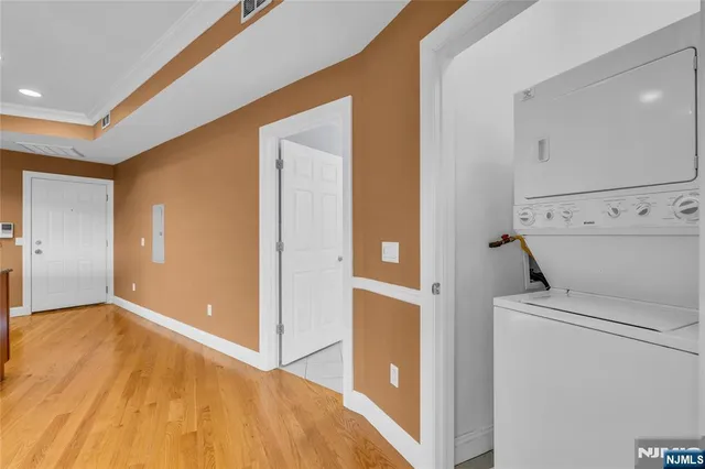 a view of a storage & utility room with washer and dryer