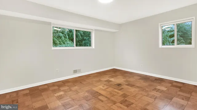 an empty room with a window